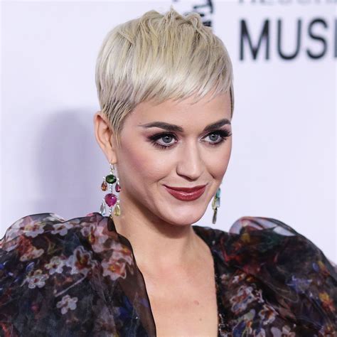 Katy Perry Wears A Curve Hugging Floral Top And Matching Skirt In Latest