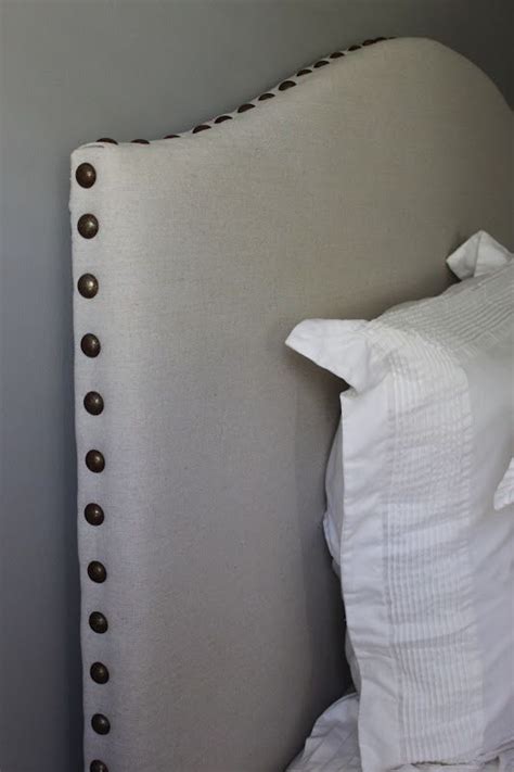 13+ unbelievable upholstery cleaning house ideas. DIY Drop Cloth/Nailhead Trim Upholstered Headboard ...
