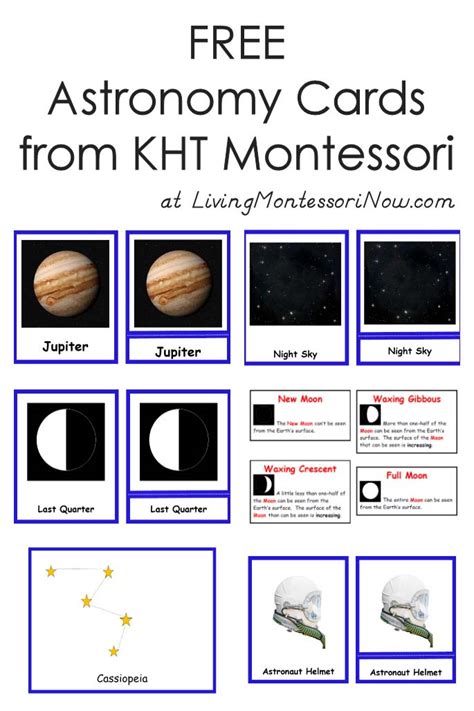 Free Astronomy Cards From Kht Montessori Living Montessori Now