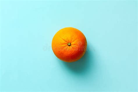Fresh Orange Fruit On Blue Background Stock Image Image Of Background