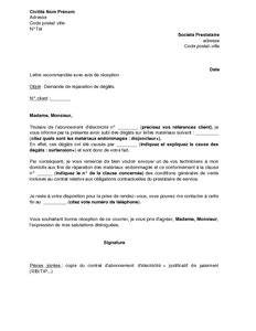 lettre demande raccordement eau