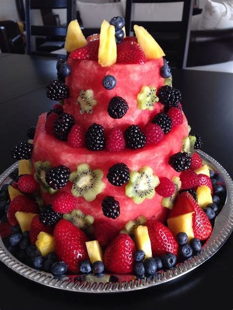 Best healthy birthday cake alternatives from birthday fruit cake archives. f13041a114c96073a9083a9cfdf9fb53--watermelon-fruit-cakes ...
