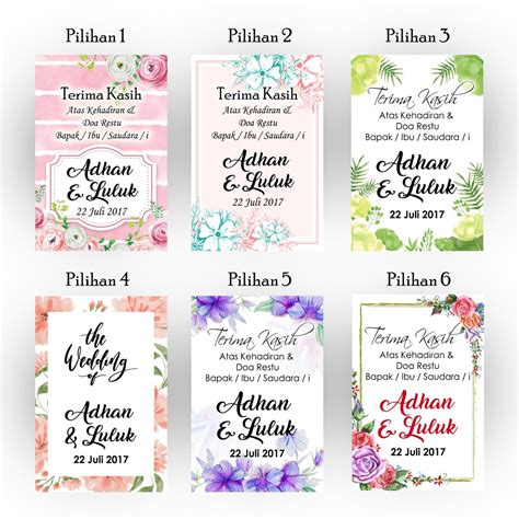 94+ Download Template Kartu Ucapan Terima Kasih Souvenir Pernikahan Word