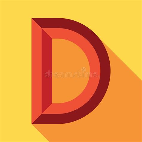 Letter D Vector Illustration Decorative Design Stock Vector