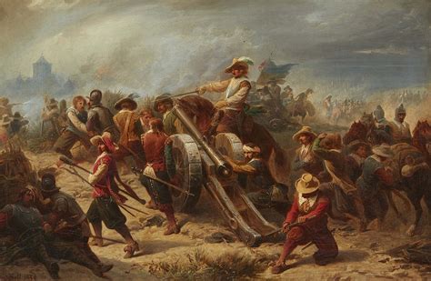 Christian Sell Battle Scene From The Thirty Years War 1856 Mutualart