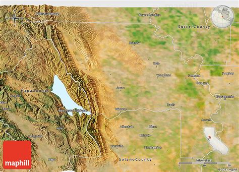 Satellite 3d Map Of Yolo County