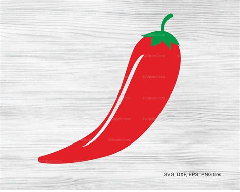Chili Pepper Svg Chili Pepper Clipart Eps Dxf Png Pdf Etsy