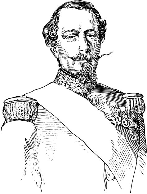 Napoleão Iii Da França Ilustração Vintage Linha Gravada Napoleão Vetor