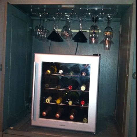 Largest selection of wine racks available. After: wine fridge and stemware cabinet! | Wine fridge ...