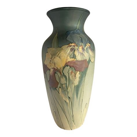 Antique Weller Pottery Hand Painted Art Nouveau Vase Harveys On Beverly