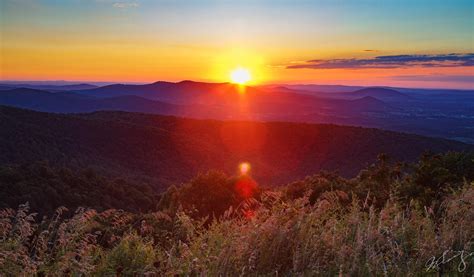 Sunset At Shenandoah National Park Virginia Rimagesofvirginia