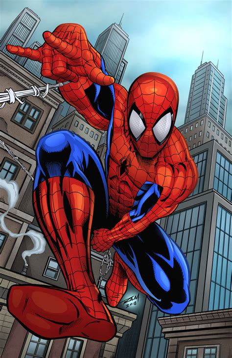 Spidey In Action Colored Version By Robertmarzullo On Deviantart