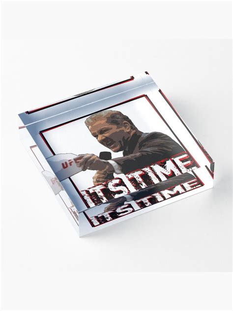 Bruce Buffer Its Time Acrylic Block For Sale By Meme Dreamer Redbubble