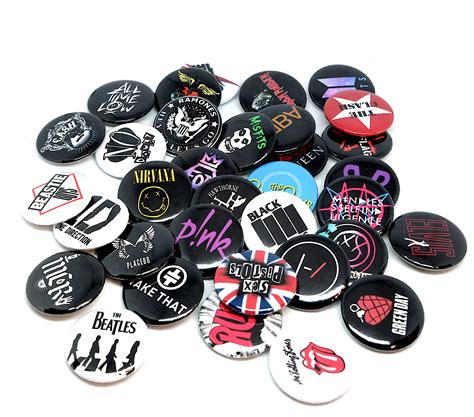 Band Logo Pins Rock Punk Metal Pop Music Pins Any Band Etsy Uk