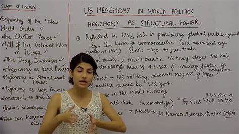 Hegemony as structural power implies dominance of superpower on grounds of economic structure. PolSc_XII_US Hegemony in World Politics_Part6_Hegemony as ...