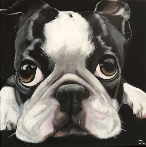 Boston Terrier Art Dog Art Dogs Animals Paintings Animales