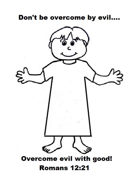 Practice your faith with crayons! Template for Joseph. Have kids color Joseph. Then glue ...