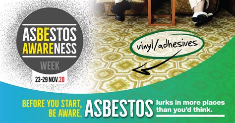 Asbestos Awareness Week 2020 Be Aware Vinyladhesives Adfa Asbestos