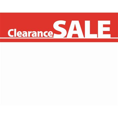 Clearance Sale Signs Write On