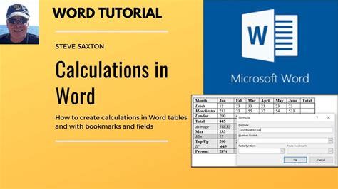 Calculations In Word How To Calculate In A Table And How To Calculate
