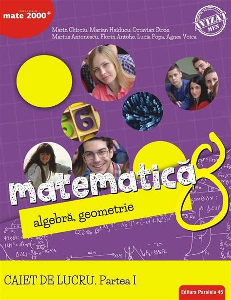 Matematica Algebra Geometrie Caiet De Lucru Clasa A 8 A