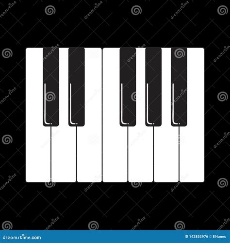 Cartoon Piano Keys Stock Vector Illustration Of Gamma 142853976