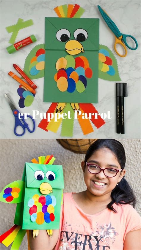 This Colorful Paper Bag Parrot Craft Makes A Fun Kids Craft Bird Craft