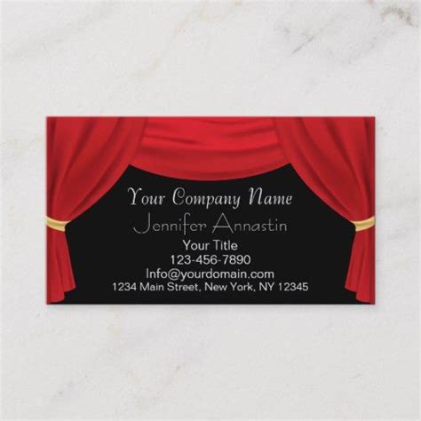 Theater mask actor logo template vector icon element with business card. Actor or Actress Business Card | Zazzle.com | Business ...