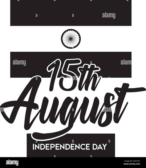 India Independence Day Celebration With Flag Silhouette Style Vector