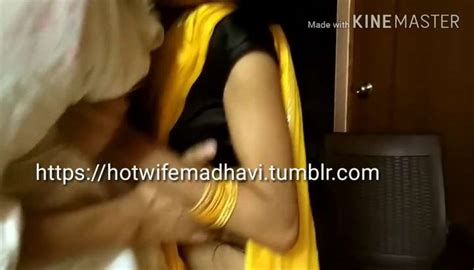 My Wife Madhavi With Her Friend In Yellow Saree In Front Of Me Tnaflix