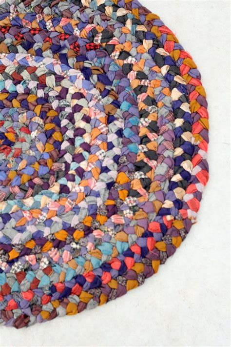 Vintage Rag Rug Braided Oval Floor Mat Von 86home Auf Etsy Crochet