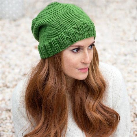 Beginner Flat Knit Hat Knitting Pattern Beanie Knitting Patterns