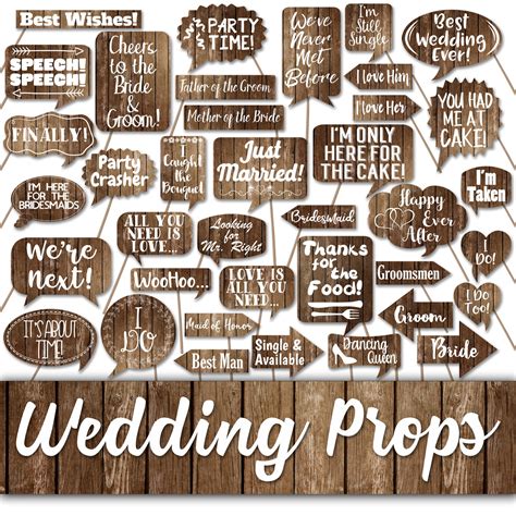 Wedding Photo Booth Prop Signs And Decorations Rustic Wood Etsy