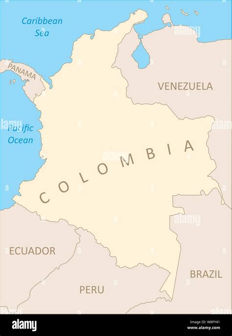 Colombia Region Map Stock Vector Image And Art Alamy