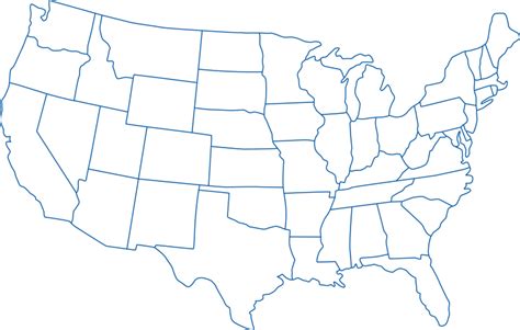 Blank United States Map Png Images Transparent Free Download Pngmart