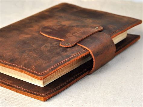 Handmade Leather Book Coverunique Office Supplies Book Slipcoverbook