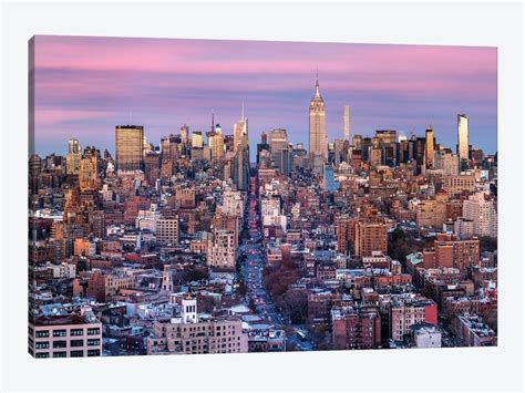 Manhattan Skyline At Sunset New York C Canvas Art Print Jan Becke