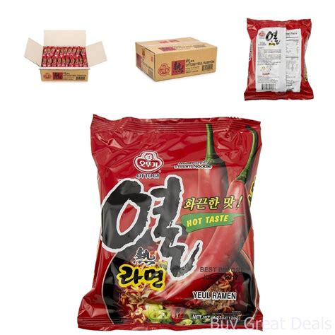 Ottogi Yeul Ramen Noodles Hot Pepper Flavor 423 Ounces Pack Of 20 Ebay