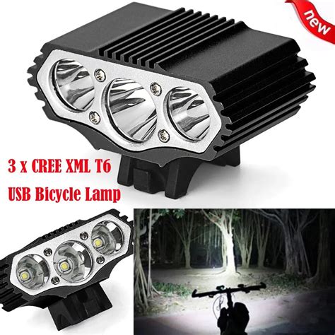 Bicycle Light Bike Flashlight Headlight 12000lm 3 X Xml T6 Led 3 Modes Waterproof Bicycle Lamp