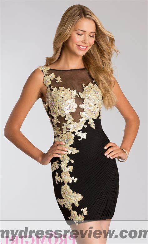 Short Black And Gold Prom Dresses Always In Vogue 2017