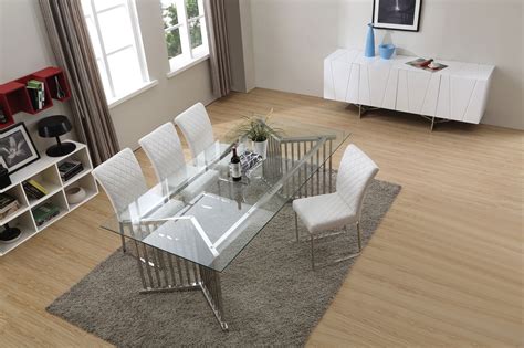 We do have plans for this table with all the dimensions here! Chrysler Modern Glass Rectangular Dining Table