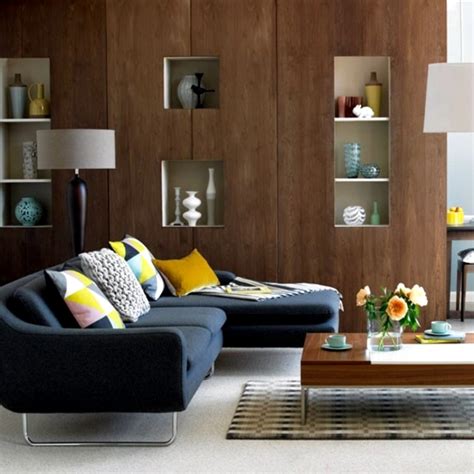 Natural Color Earth Colors In Brown Living Room Interior Design