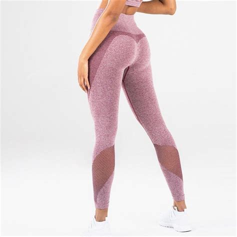 buy mesh patchwork yoga pants for women running fitness sports leggings gym