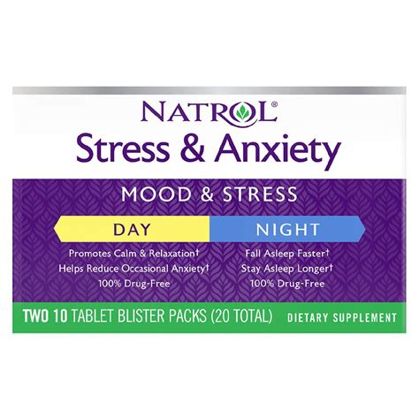 Natrol Stress And Anxiety Day And Night Dietary Supplement Tablets Walgreens