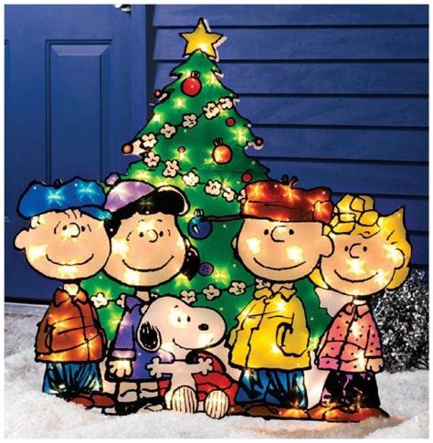 Christmas Outdoor Decor Peanut Gang With Tree Peanuts Gang Christmas