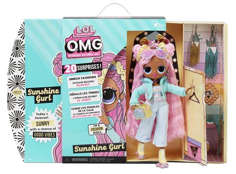 lol surprise omg sunshine gurl fashion doll dress up doll set with 20 surprises for girls and