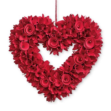 Red Rose Heart Wreath Gumps