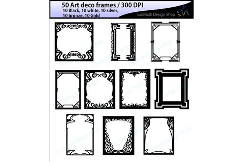 art deco frames / art deco frames clipart / art deco frames silhouette / art deco gold frames ...