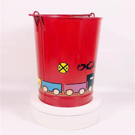 Round Metal Tinplate Toy Buckets With Handle For Children Buy
