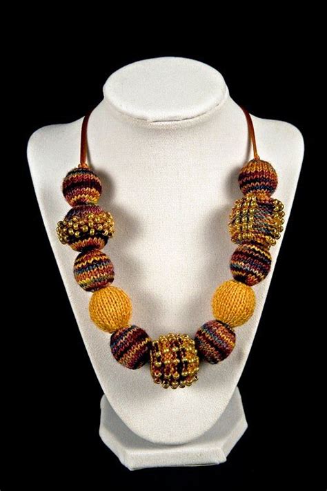 Knitted And Beaded Bead Necklace One Stitch At A Time Jennytabrum